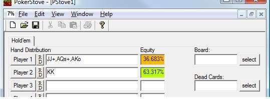 AA vs KK probability