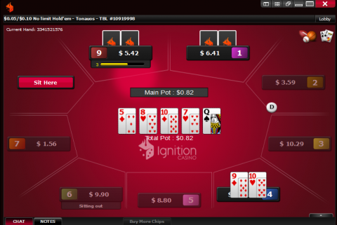 Ignition Poker Review - Table Screenshot