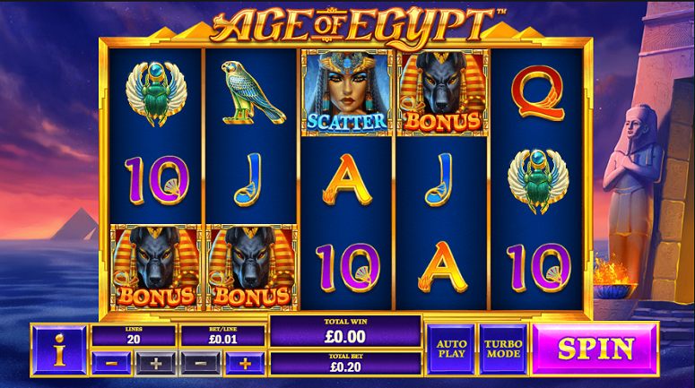 Age of Egypt slot reels from PlayTech