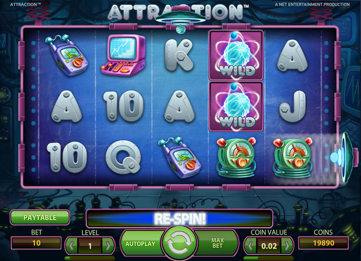 Attraction slot reels from NetEnt