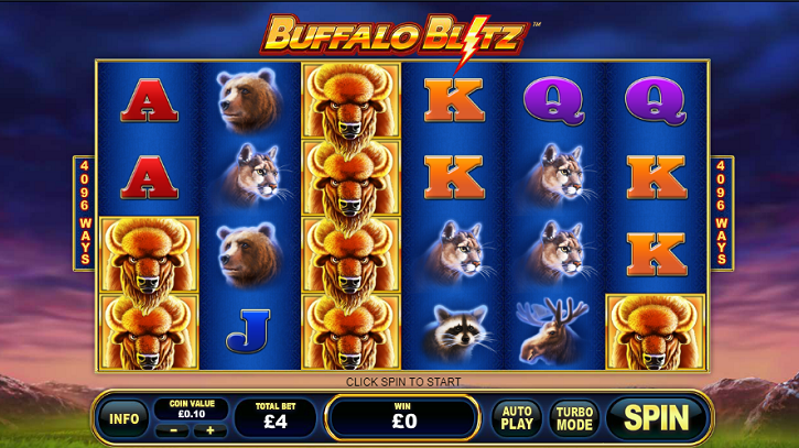 Buffalo Blitz slot reels from PlayTech