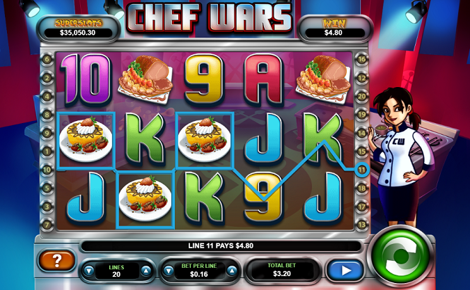 Chef Wars slot reels from Arrows Edge