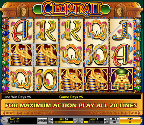 Cleopatra II slot reels from IGT
