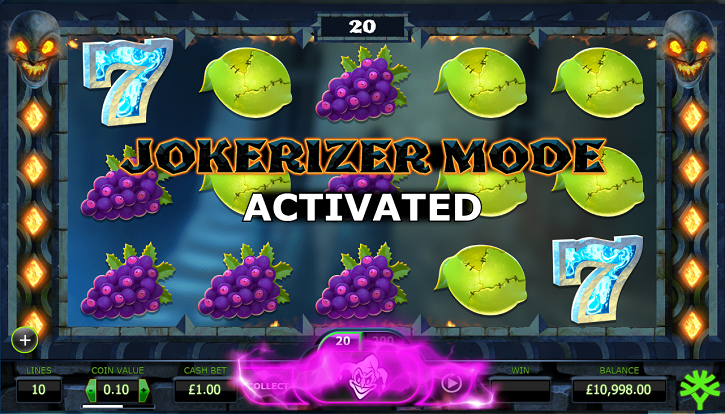 The Dark Joker Rizes slot reels in Jokerizer Mode from Yggdrasil