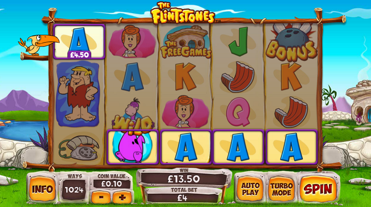 The Flintstones slot reels from PlayTech