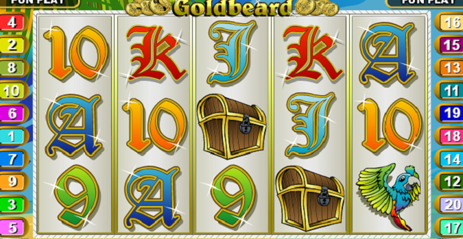 Goldbeard slot reels from RealTime Gaming