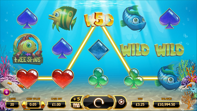 Golden Fish Tank slot reels from Yggdrasil Gaming