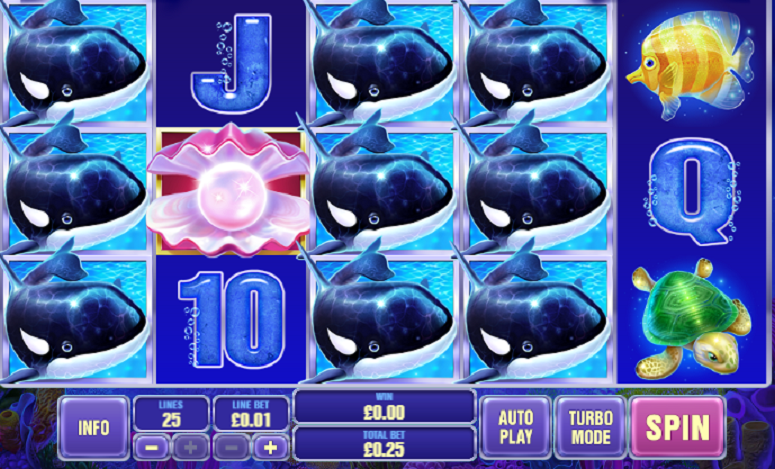 Great Blue Jackpot slot reels from PlayTech