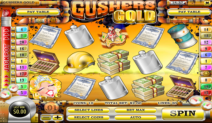 Gushers Gold slot reels from Rival Gaming