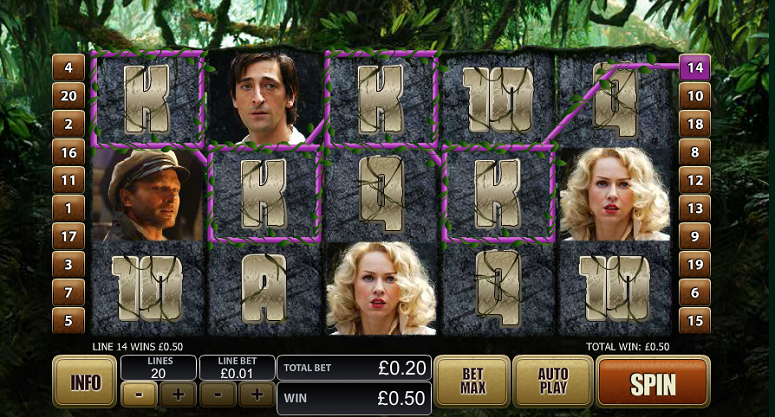 King Kong slot reels from PlayTech