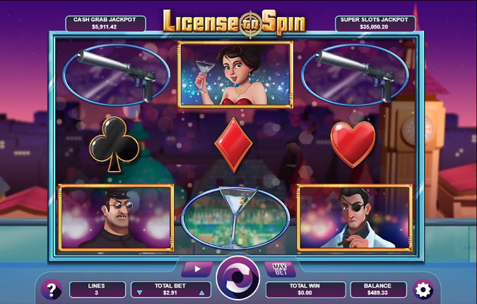 License to Spin slot reels from Arrows Edge