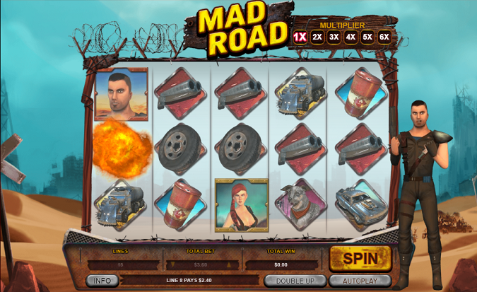 Mad Road slot reels from Arrows Edge