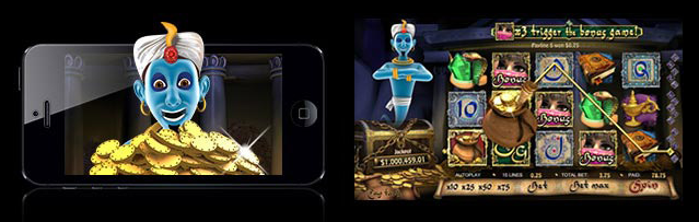 Millionaire Genie slot from 888 on mobile and desktop reels