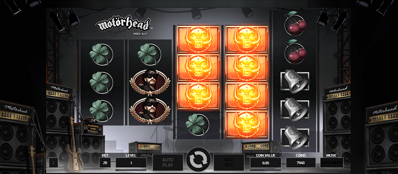 Motorhead slot reels from NetEnt