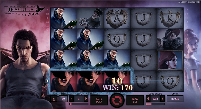 Dracula slot reels from NetEnt