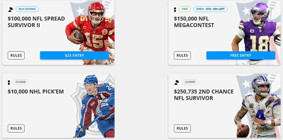 Sportsbetting.ag contests: NFL squares, survivor pools and pick-em games